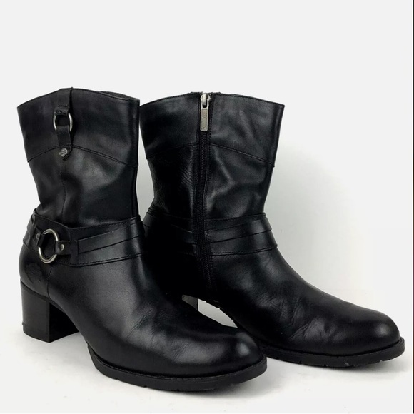 Harley-Davidson Shoes - Harley Davidson Black Leather Riding Boots Women’s Size 7 D85397